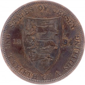 Jersey, 1/12 Shilling 1894, London