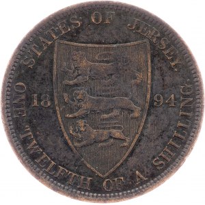 Jersey, 1/12 Shilling 1894, London