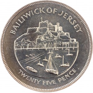 Jersey, 25 Pence ND (1977), Llantrisant