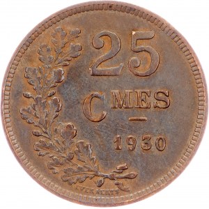 Luxembourg, 25 Centimes 1930, Brussels