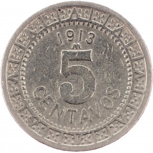 Mexiko, 5 Centavos 1913, Mexiko-Stadt