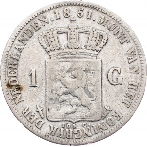 Netherlands, 1 Gulden 1851, Utrecht