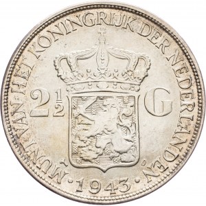 Netherlands, 2 1/2 Gulden 1943, Denver