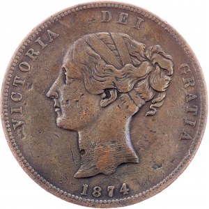 New Zealand, 1 Penny 1874