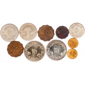 Sudan, 1, 2, 10 Milliemes, 5, 10, 25 Qirsh 1956-1973