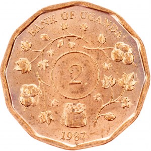 Uganda, 2 Shillings 1987, Llantrisant