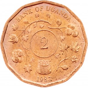 Uganda, 2 Shillings 1987, Llantrisant
