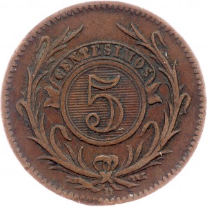 Uruguay, 5 Centésimos 1857, Lyon