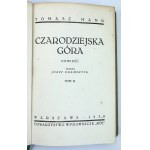 MANN Tomasz - Czarodziejska góra - Warschau 1930 [1. Auflage].