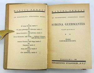 PROUST Marcel - Page Guermantes - Warsaw 1938 [In search of lost time].