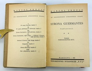 PROUST Marcel - Strona Guermantes - Warszawa 1938 [W poszukiwaniu straconego czasu]