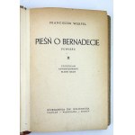 WERFEL Franciszek - Le chant de Bernadette - Poznań 1949