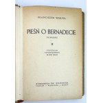 WERFEL Franciszek - Pieśń o Bernadecie - Poznań 1949