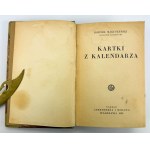 MAKUSZYŃSKI Kornel - Kartki z kalendarza - Warszawa 1939