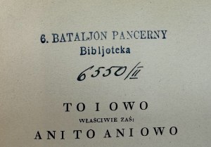 PRUS Bolesław - Pisma - Warschau 1935 [Verlagsset + Stempel des 6. Panzerbataillons].