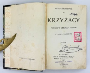 SIENKIEWICZ Henryk - Krzyżacy - Warschau 1900 [1. Auflage + Einband]