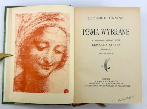DA VINCI Leonardo - Écrits choisis - Cracovie 1930
