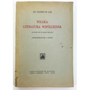 LAM Stanisław - Littérature polonaise contemporaine - Poznań 1924