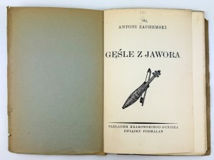 ZACHEMSKI Antoni - L'oie de Jawor - Cracovie 1935