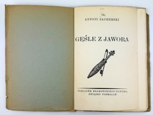 ZACHEMSKI Antoni - Gans von Jawor - Kraków 1935