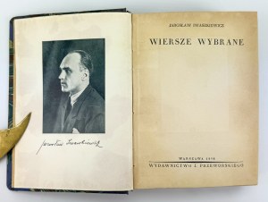 IWASZKIEWICZ Jarosław - Selected poems - Warsaw 1938