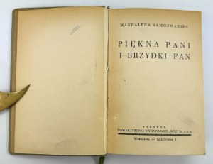 SAMOZWANIEC Magdalena - Piękna pani i brzydki pan - Varšava 1939