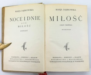 DĄBROWSKA Maria - Noce i dnie - Miłość - Varsovie 1934