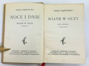 DĄBROWSKA Maria - Noce i dnie - Wiatr w oczy - Varsavia 1937
