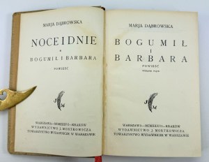 DĄBROWSKA Maria - Noce i dnie - Bogumił i Barbara - Varsavia 1936