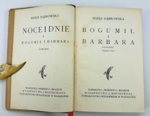 DĄBROWSKA Maria - Noce i dnie - Bogumił i Barbara - Varsovie 1936