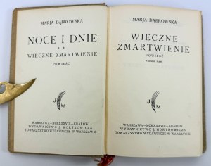 DĄBROWSKA Maria - Noce i dnie - Wieczne zmartwychwstanie - Varsavia 1938