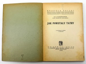 PASSENDORFER E. - Wie das Tatra-Gebirge entstand - Lemberg 1934