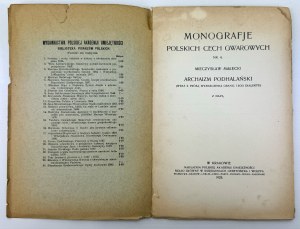 MAŁECKI Mieczysław - Monografie poľských nárečových cechov - archaizmus podhalský - Krakov 1928