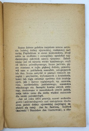 DEMETRYKIEWICZ Włodzimierz - Znaczenie naukowe jaskiń polskich - Kraków 1922