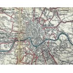 MAPA KRAKOWA - Umgebungskarte KRAKAU - Vienne vers 1900 - [propriété de Stefan Sapieha].