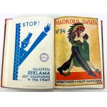NAOKOŁO Świata - Magazine mensuel illustré - Varsovie 1929 [24 numéros en 8 volumes].