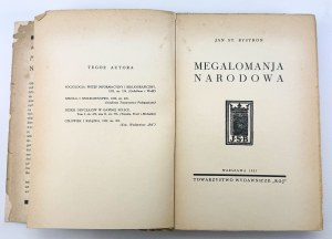 BYSTROŃ Jan Stanisław - Megalomanja narodowa - Varšava 1935