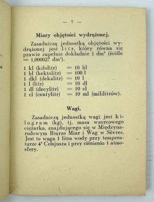 ŻABIŃSKI A. - Nejdůležitější míry, závaží, mince - Krakov 1949