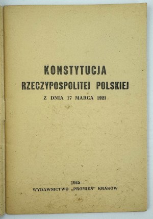 ÚSTAVA POLSKÉ REPUBLIKY - Krakov 1945