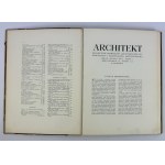 ARCHITEKT. Monatszeitschrift für Architektur, Bauwesen und Kunstindustrie - Krakau 1908 [vollständiges Jahrbuch].
