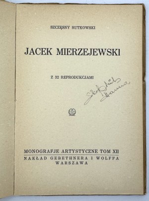RUTKOWSKI Szczęsny - Jacek Mierzejewski - Warszawa 1927
