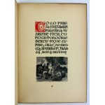 SŁOWACKI Juliusz - Testament Mój - Kraków 1927 [Robert Jahoda vazba + Jakubowski dřevoryty].