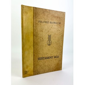 SŁOWACKI Juliusz - Testament Mój - Kraków 1927 [Einband Robert Jahoda + Holzschnitte Jakubowski].