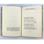 ZEGŁADOWICZ Emil - Poezye - Imagines - Kraków 1919 [bound by Robert Jahoda].