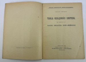 CHOMICZ Paulin - La théorie de la relativité d'Einstein - Varsovie 1922