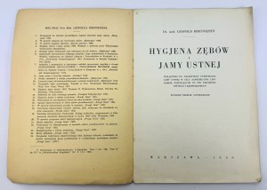 BRENNEJSEN Leopold - Hygjena zębów i jamy ustnej - Warszawa 1930