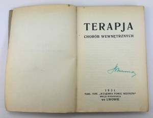 TERAPIA CHORÓB WEWNĘTRZYNYCH - Lwów 1931