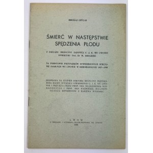 CHYLAK Mikołaj - Śmierć w następstwie spędzenia płodu - Lwów 1938