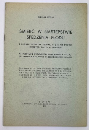 CHYLAK Mikolaj - Tod durch fötale Notlage - Lemberg 1938