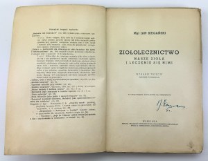 BIEGAŃSKI Jan - Ziołolecznictwo - Warschau 1938